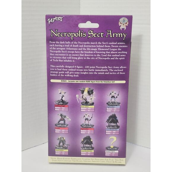 Mage Knight Rebellion Necropolis Sect Army Miniatures Game WizKids 2000